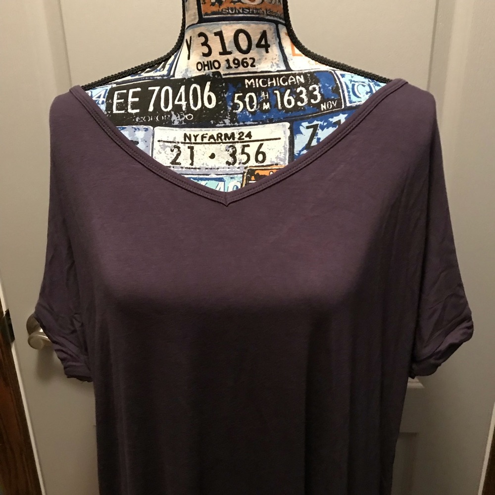 NWT Oversized Maxi Side Slits T-Shirt Dress - Picture 3 of 8
